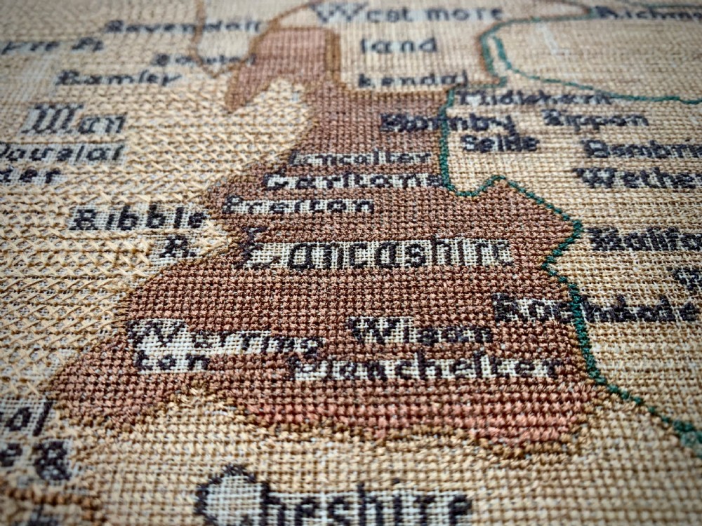 GEORGIAN MAP SAMPLER - ANN THORNYCROFT 1780 View VII