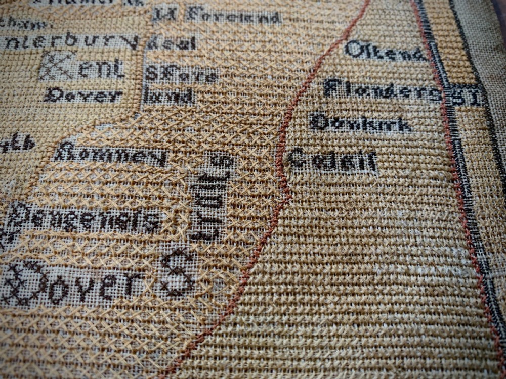GEORGIAN MAP SAMPLER - ANN THORNYCROFT 1780 View XI