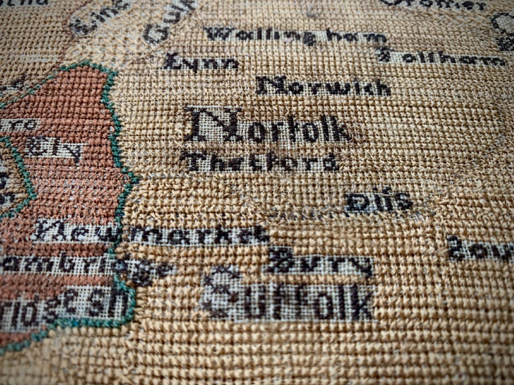 GEORGIAN MAP SAMPLER - ANN THORNYCROFT 1780 View XII