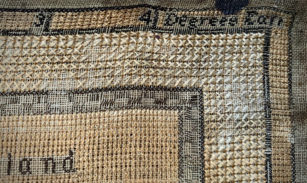 GEORGIAN MAP SAMPLER - ANN THORNYCROFT 1780 View XIV