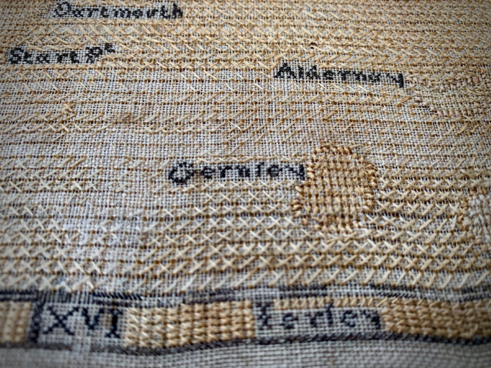 GEORGIAN MAP SAMPLER - ANN THORNYCROFT 1780 View XVII