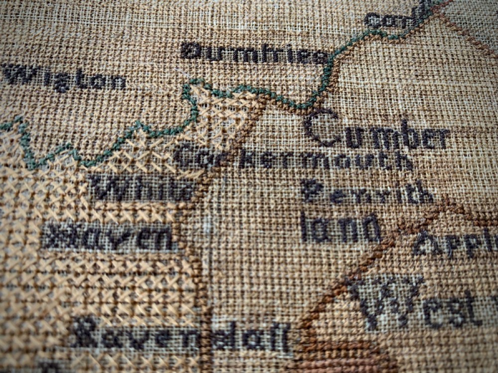 GEORGIAN MAP SAMPLER - ANN THORNYCROFT 1780 View XVIII