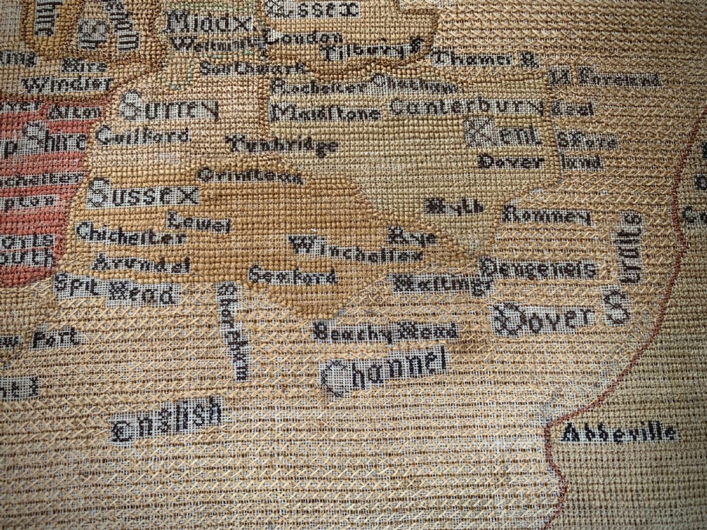 GEORGIAN MAP SAMPLER - ANN THORNYCROFT 1780 View XIX