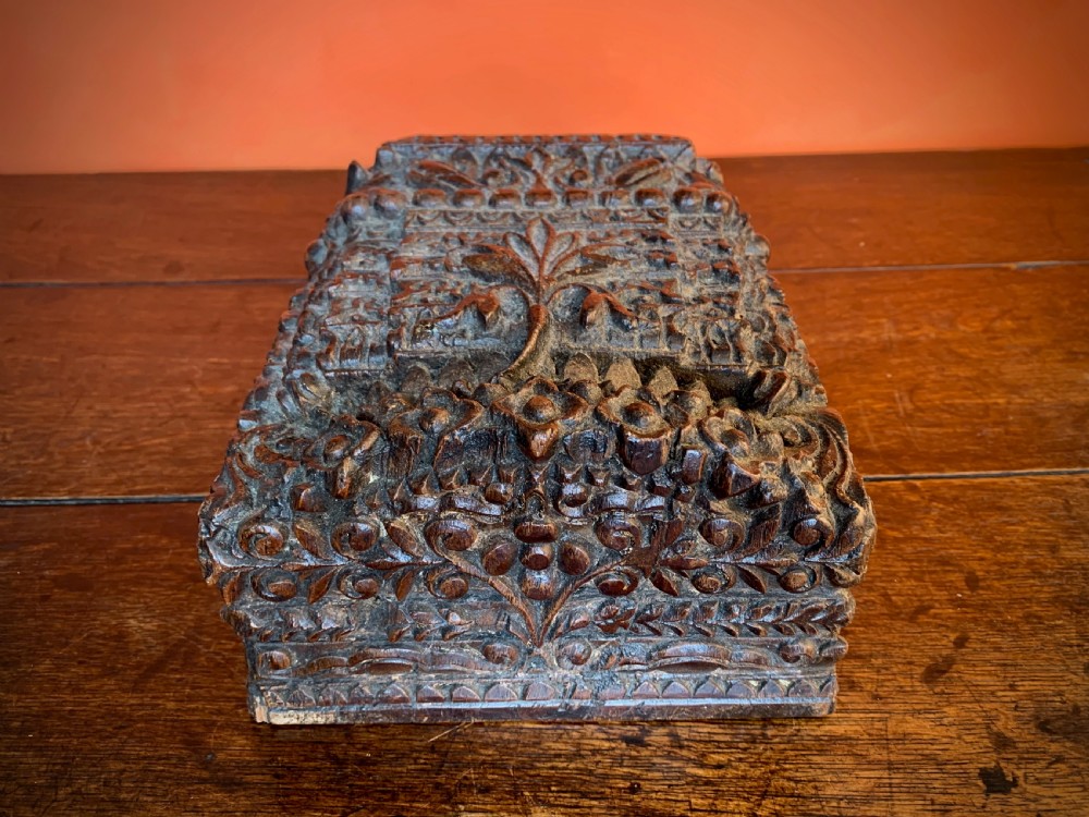 19TH  CENTURY INDIAN CARVED TEAK ARCHITECTURAL CORBEL. View IV