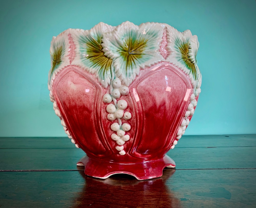 VICTORIAN MAJOLICA JARDINIERE