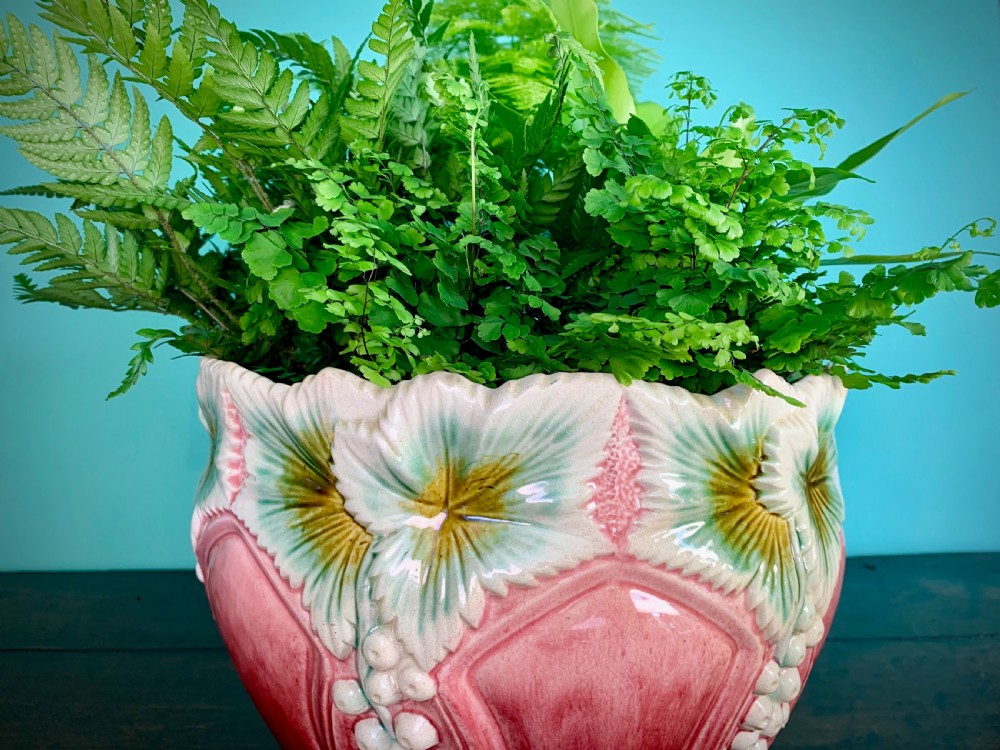 VICTORIAN MAJOLICA JARDINIERE View VII