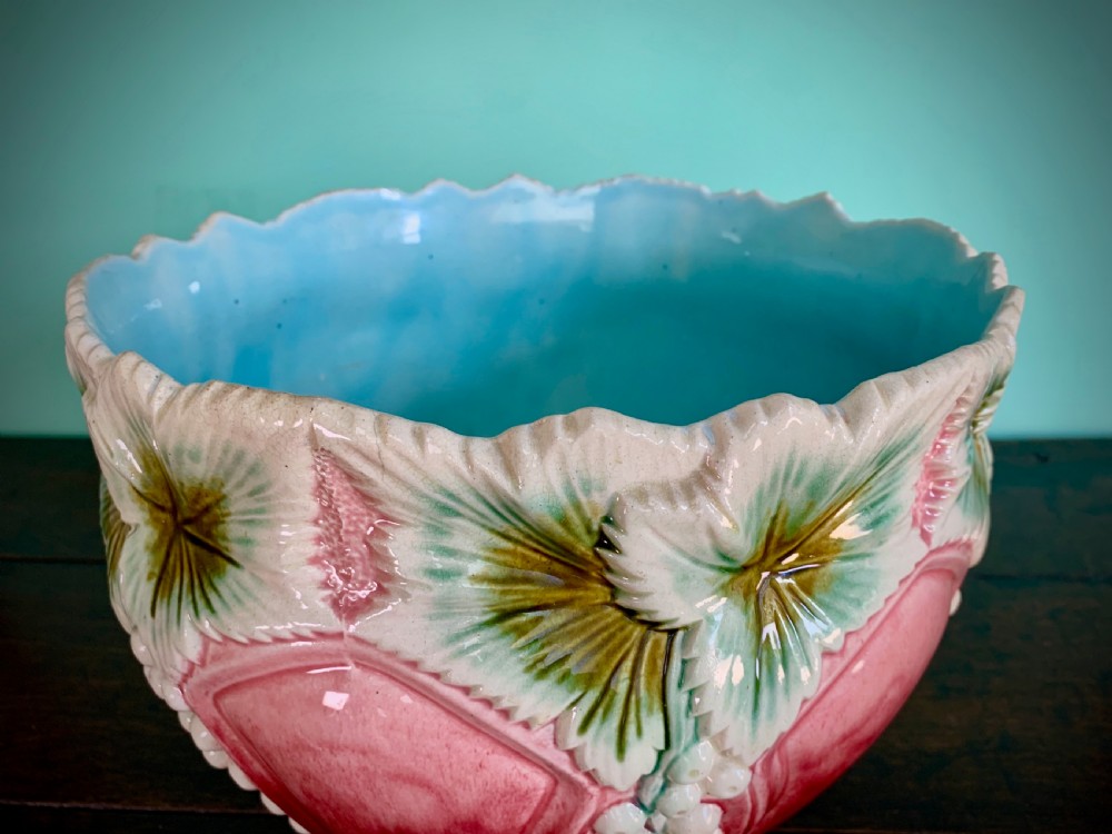 VICTORIAN MAJOLICA JARDINIERE View VIII