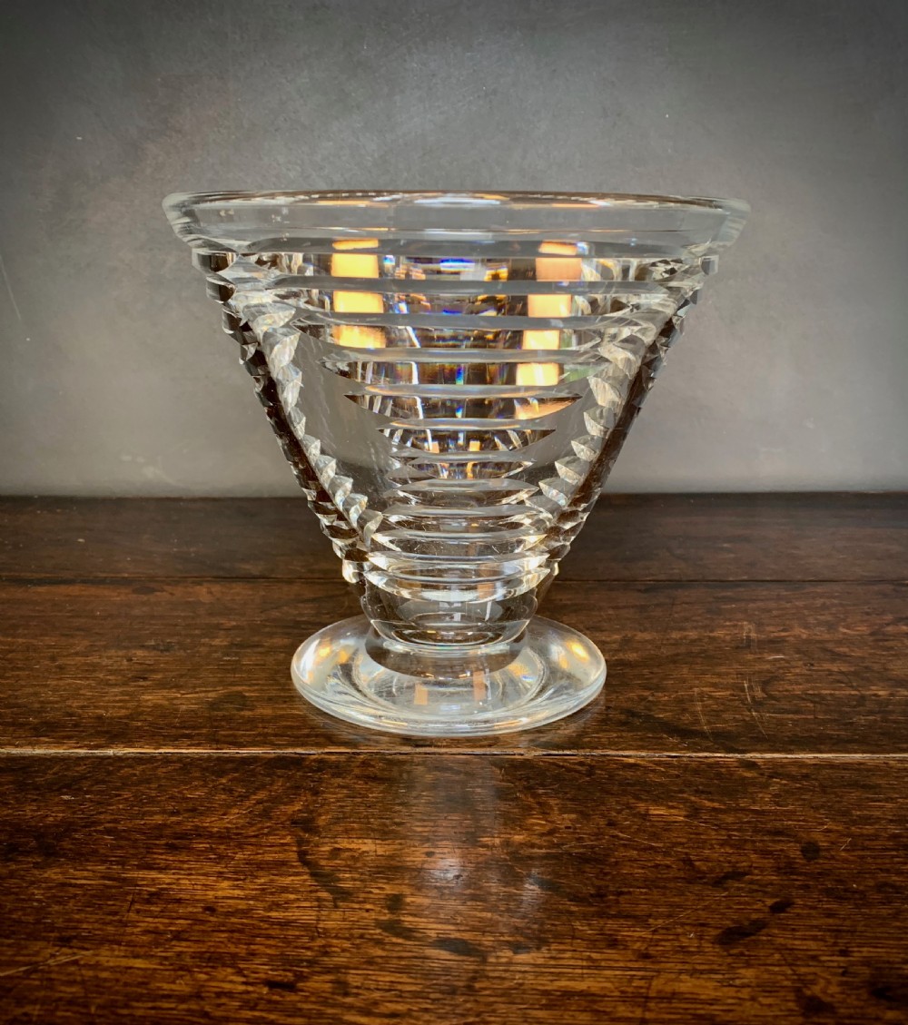 ART DECO CUT CRYSTAL VASE. View II