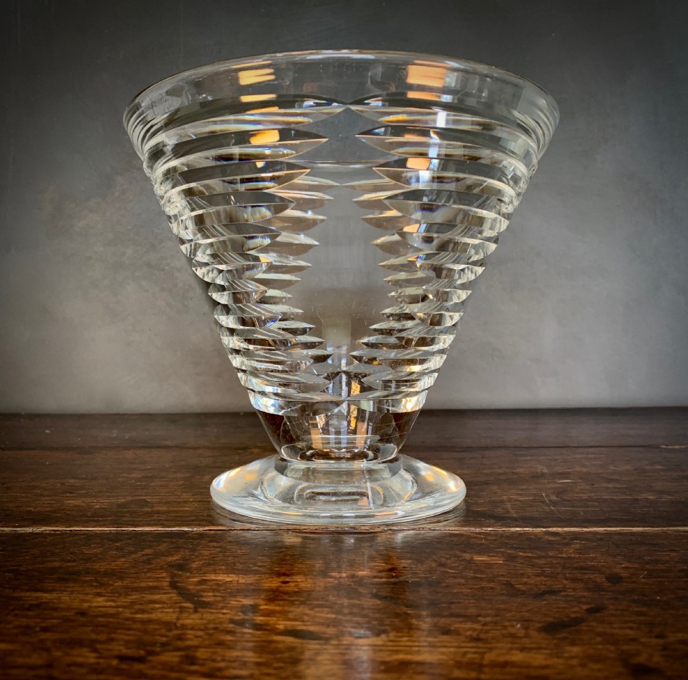 ART DECO CUT CRYSTAL VASE. View XII