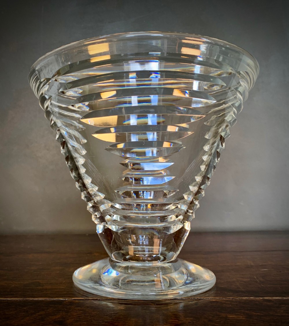 ART DECO CUT CRYSTAL VASE. View XIII