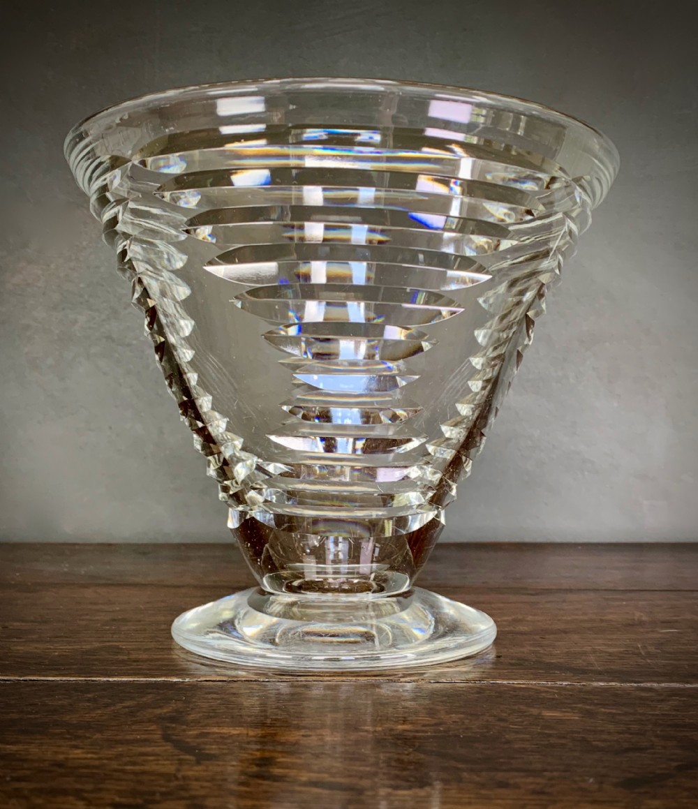 Art Deco Cut Crystal Vase Art Deco Cut Crystal Vase
