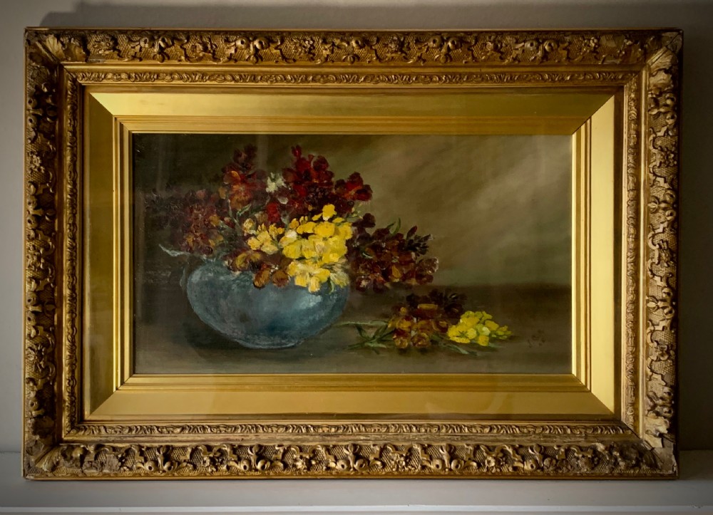 OIL ON CANVAS - 'WALLFLOWERS' 