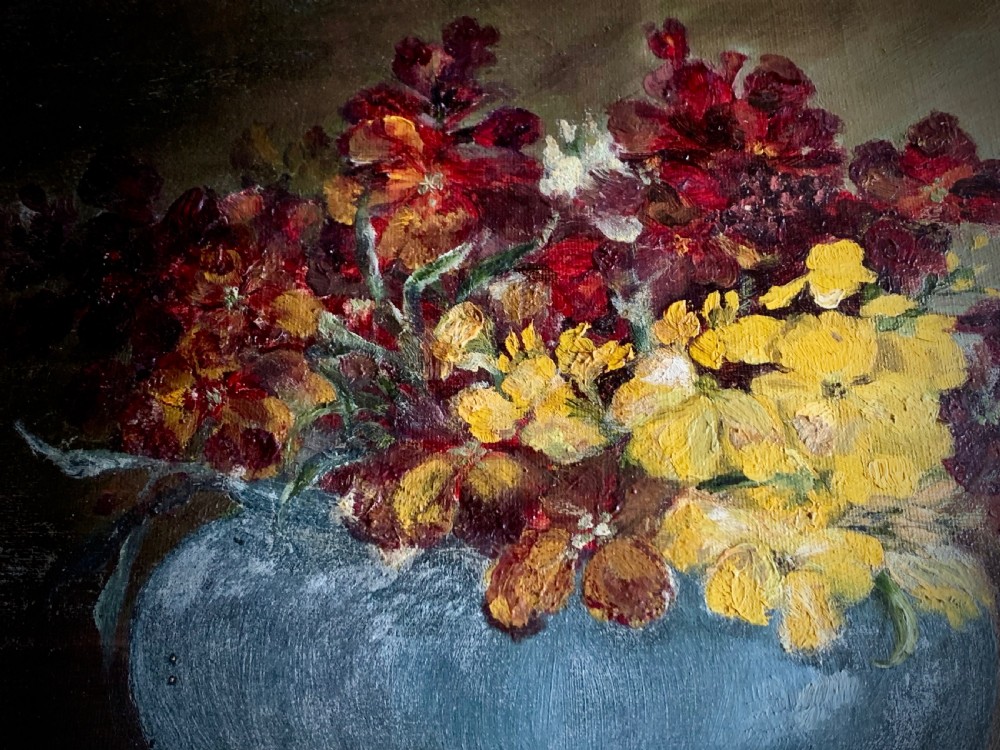 OIL ON CANVAS - 'WALLFLOWERS'  View II