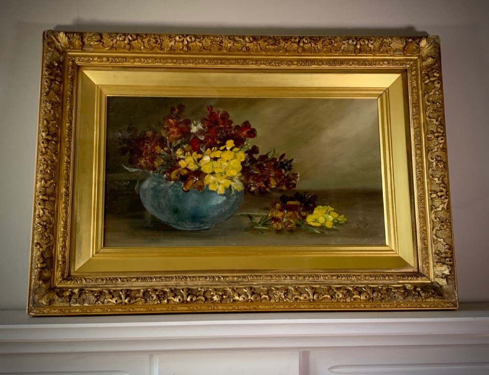 OIL ON CANVAS - 'WALLFLOWERS'  View III