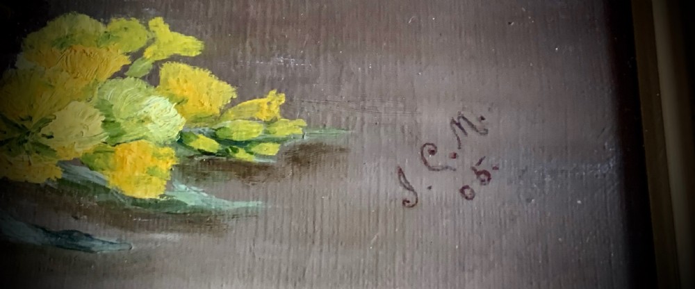 OIL ON CANVAS - 'WALLFLOWERS'  View IV