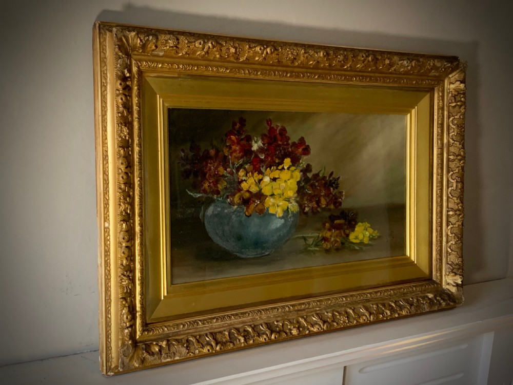 OIL ON CANVAS - 'WALLFLOWERS'  View V