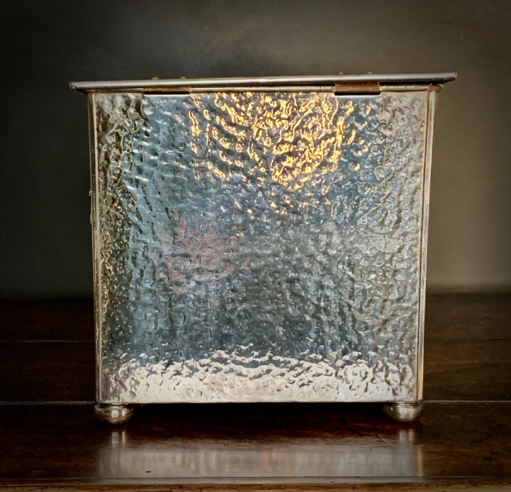 ART DECO CHROME FIRESIDE BOX / SCUTTLE View IX