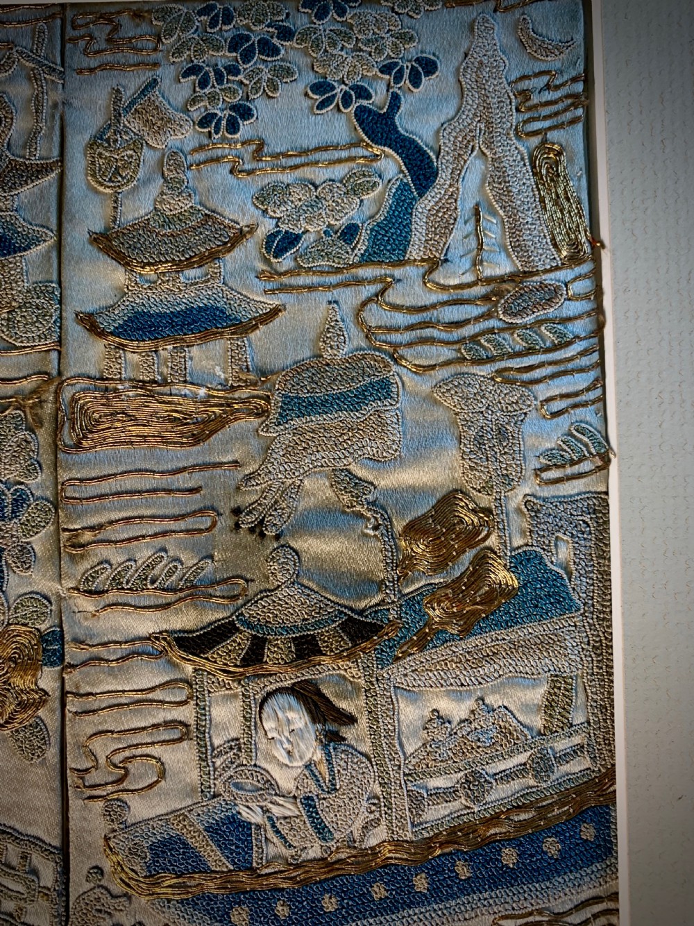 CHINESE SILK EMBROIDERED KIMONO PANELS - 19TH CENTURY View VII