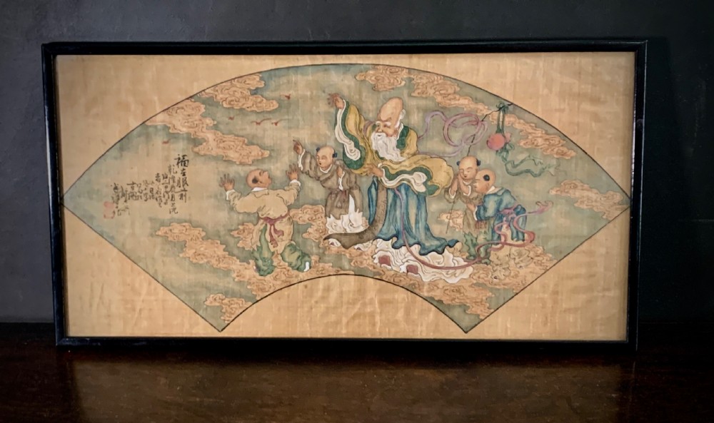 18th Century Chinese painting on silk - Qianlong Period (1735 - 1796) View VII