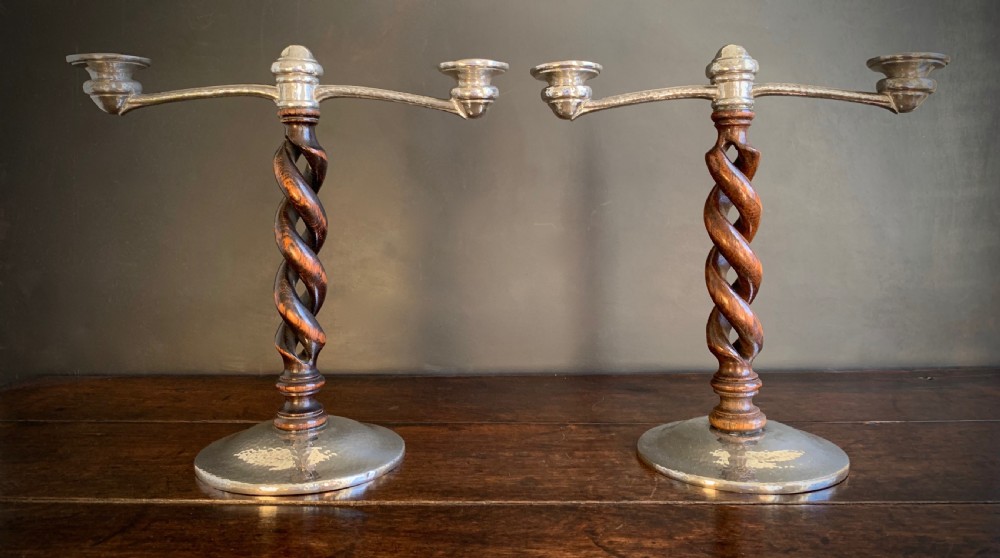PAIR OF LIBERTY TUDRIC ARTS AND CRAFTS CANDELABRA circa 1910 View XXII