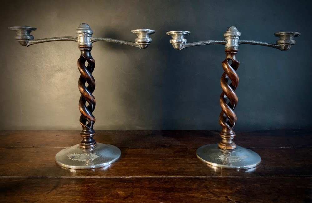 PAIR OF LIBERTY TUDRIC ARTS AND CRAFTS CANDELABRA circa 1910 View XXIV