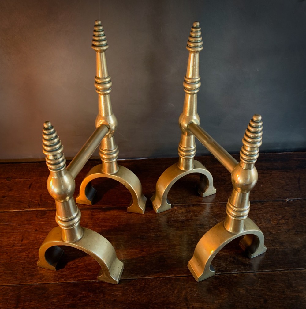 PAIR OF GOTHIC REVIVAL FIRE DOGS or ANDIRONS View VIII