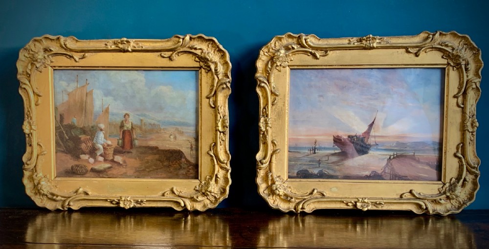PAIR OF 19TH CENTURY DUTCH COASTAL OIL PAINTINGS  View III