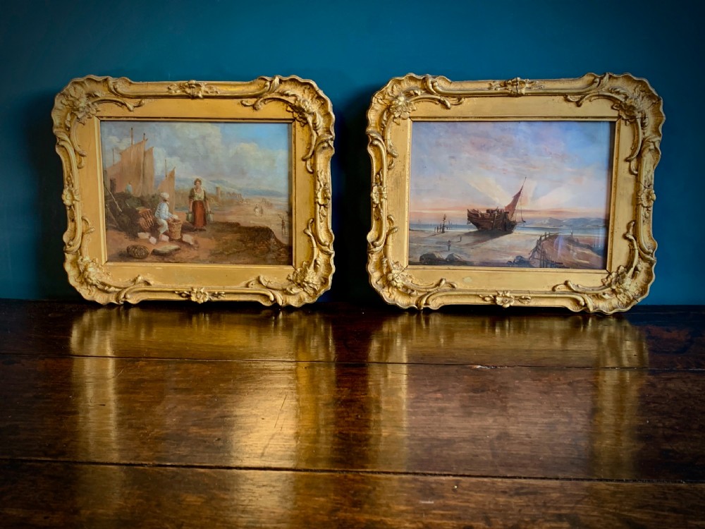 PAIR OF 19TH CENTURY DUTCH COASTAL OIL PAINTINGS  View II