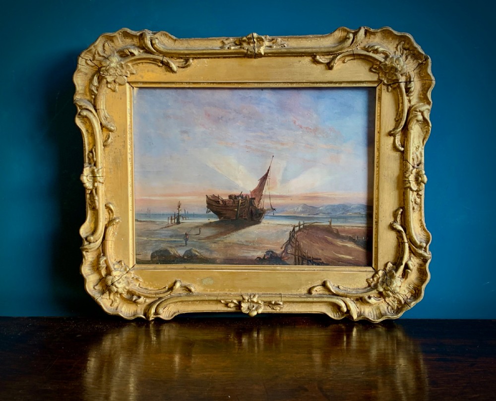 PAIR OF 19TH CENTURY DUTCH COASTAL OIL PAINTINGS 