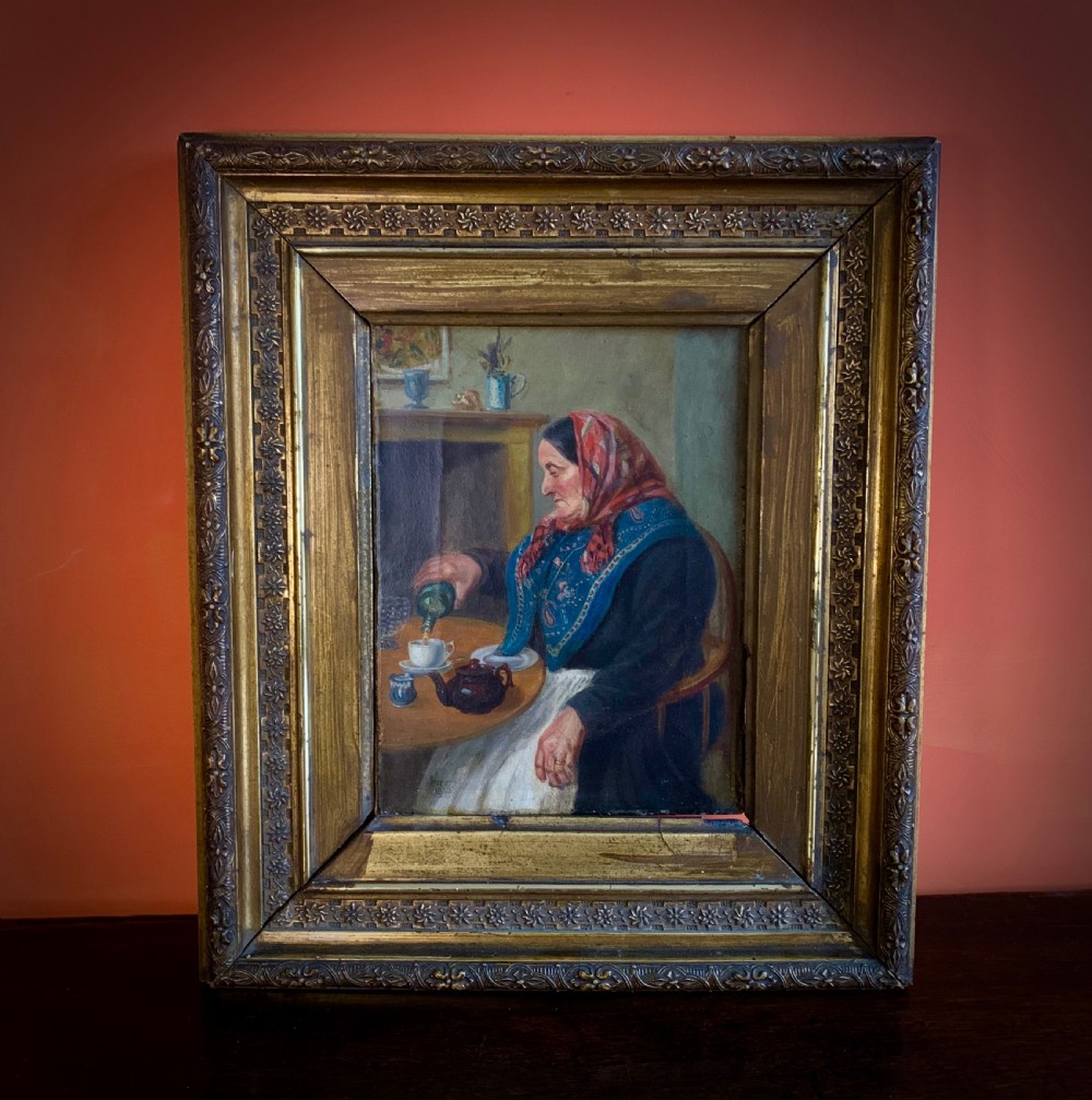 OIL PAINTING - STUDY OF AN OLD WOMAN - ENGLISH, 19TH CENTURY. View IX
