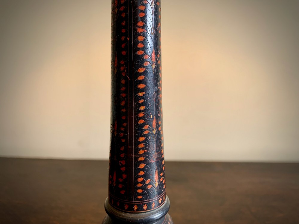 PAIR OF KASHMIRI POLYCHROME TABLE LAMPS - EARLY 20TH CENTURY View IX