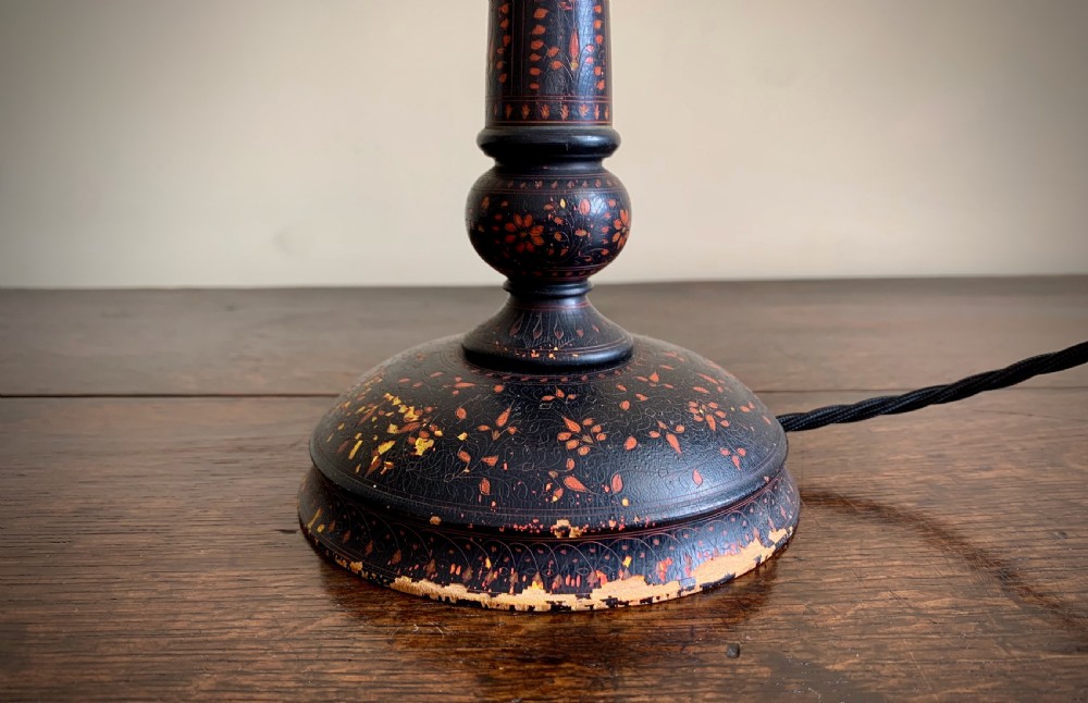 PAIR OF KASHMIRI POLYCHROME TABLE LAMPS - EARLY 20TH CENTURY View XX
