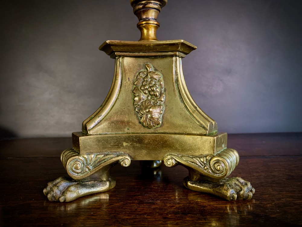 VERY  UNUSUAL BRASS ALTAR CROSS WITH CONSECRATION BELLS View IX