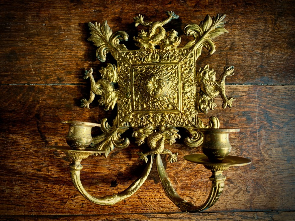 GILDED BRONZE CANDLE SCONCES - FRENCH, EARLY 19TH CENTURY View II