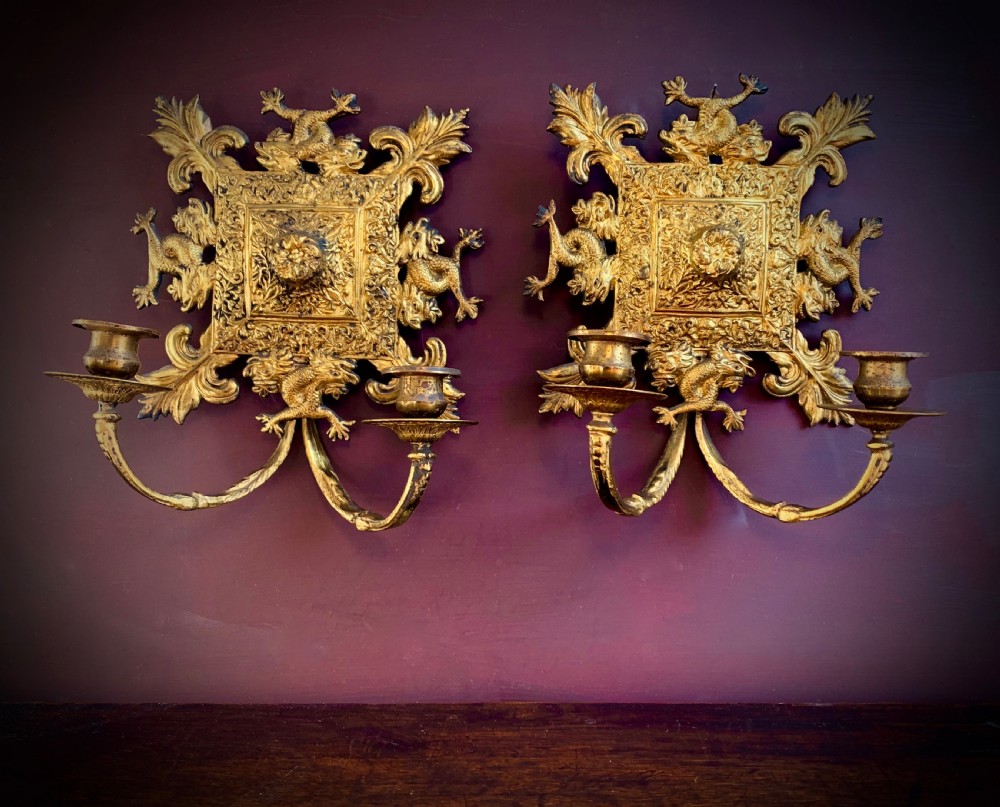 GILDED BRONZE CANDLE SCONCES - FRENCH, EARLY 19TH CENTURY View III