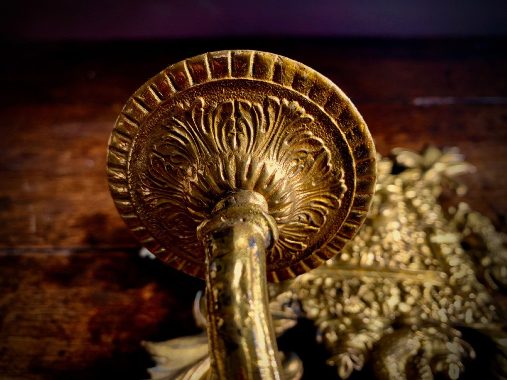 GILDED BRONZE CANDLE SCONCES - FRENCH, EARLY 19TH CENTURY View VII