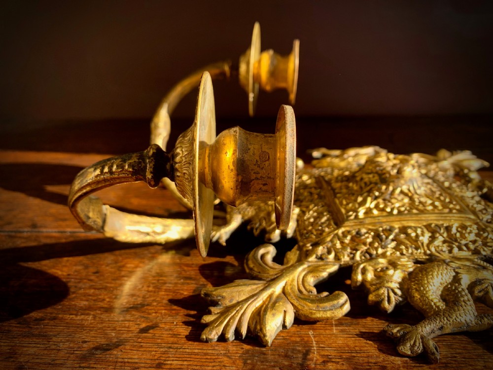 GILDED BRONZE CANDLE SCONCES - FRENCH, EARLY 19TH CENTURY View XII