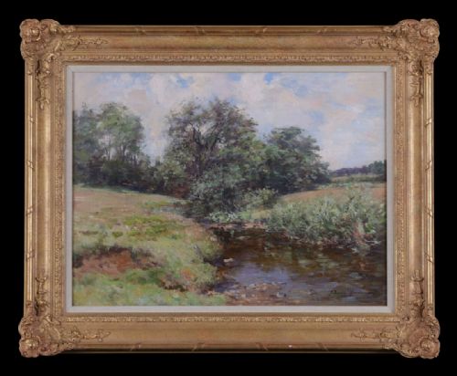 John Morris Henderson RSA Oil on Canvas, "The Running River"