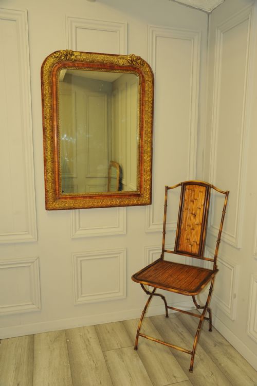 VERY LARGE ANTIQUE FRENCH GILT GESSO WALL MIRROR - ADDITIONAL PHOTO 6