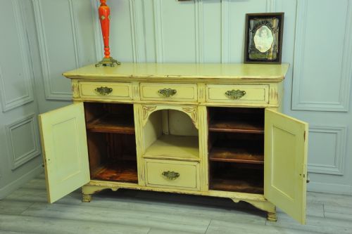 antique painted mahogany and pine dresser base - CATEGORY: ANTIQUE SIDEBOARDS - DATED 1900