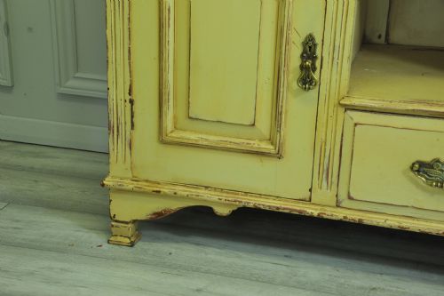 ANTIQUE PAINTED MAHOGANY AND PINE DRESSER BASE - ADDITIONAL PHOTO 5
