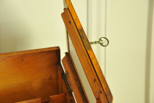 ANTIQUE VINTAGE STATIONARY WRITING BOX CABINET - ADDITIONAL PHOTO 6