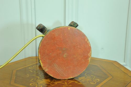 AN ANTIQUE FOUR HORSE PAINTED TABLE LAMP - ADDITIONAL PHOTO 6