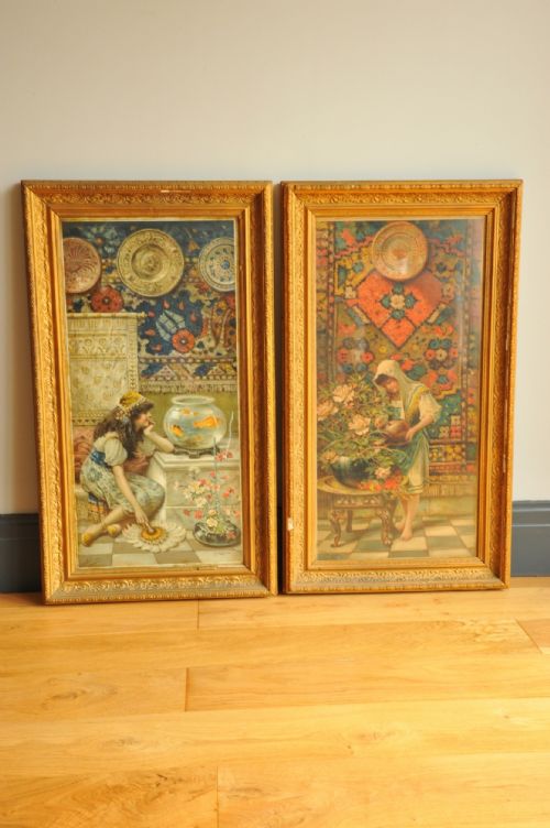 A Wonderful Pair of Antique Vintage Framed Pears Prints