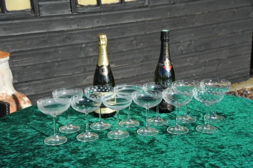 SET OF TWELVE EARLY 20C FRENCH CHAMPAGNE COUPES GLASSES - ADDITIONAL PHOTO 9