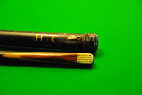 ANTIQUE SNOOKER CUE ONE PIECE ASH BY BURROUGHES AND WATTS - ADDITIONAL PHOTO 3
