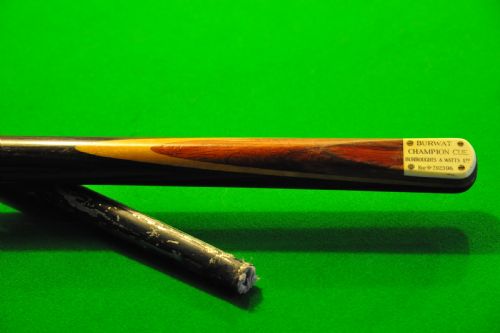 ANTIQUE SNOOKER CUE ONE PIECE ASH BY BURROUGHES AND WATTS - ADDITIONAL PHOTO 7