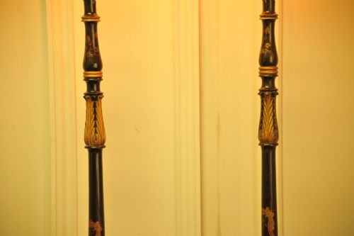 PAIR OF ANTIQUE CHINOISERIE STANDARD LAMPS - ADDITIONAL PHOTO 9