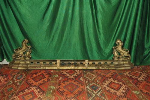 AN ANTIQUE FRENCH LOUIS XV STYLE FIREPLACE FENDER - ADDITIONAL PHOTO 13