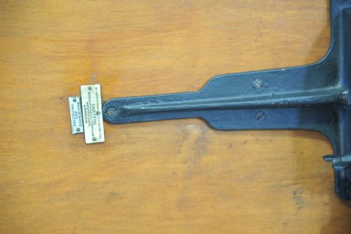 ANTIQUE CARTERS OF LONDON OAK AND CAST IRON ADJUSTABLE TABLE - ADDITIONAL PHOTO 1
